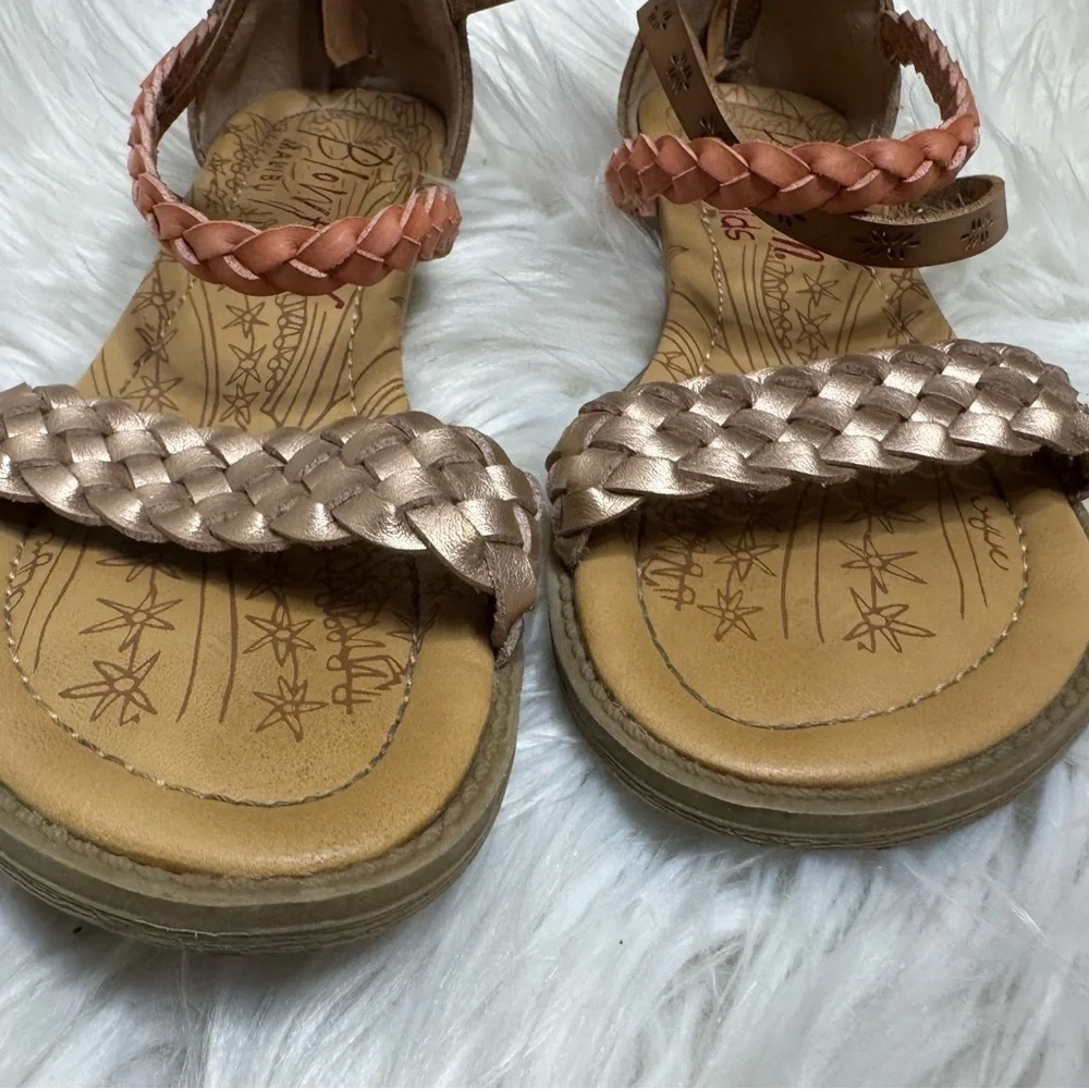 Stylish Braided Sandals in Tan and Pink